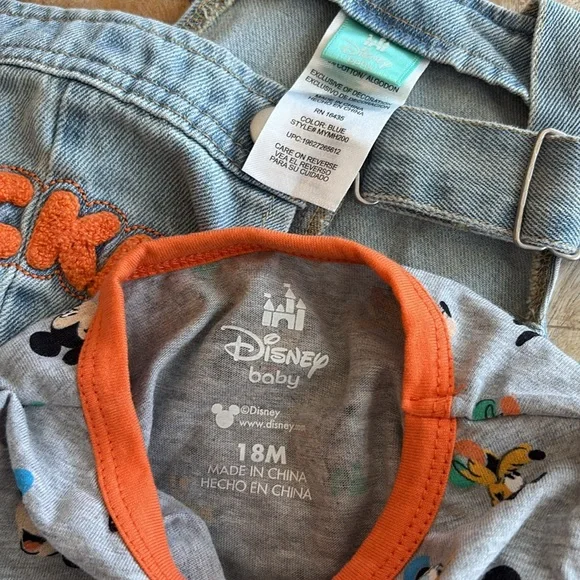 NWOT Disney Character Denim Overall Outfit 18m - Picture 3 of 9